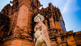 Thai Girl with the traditoonal dress, Thailand